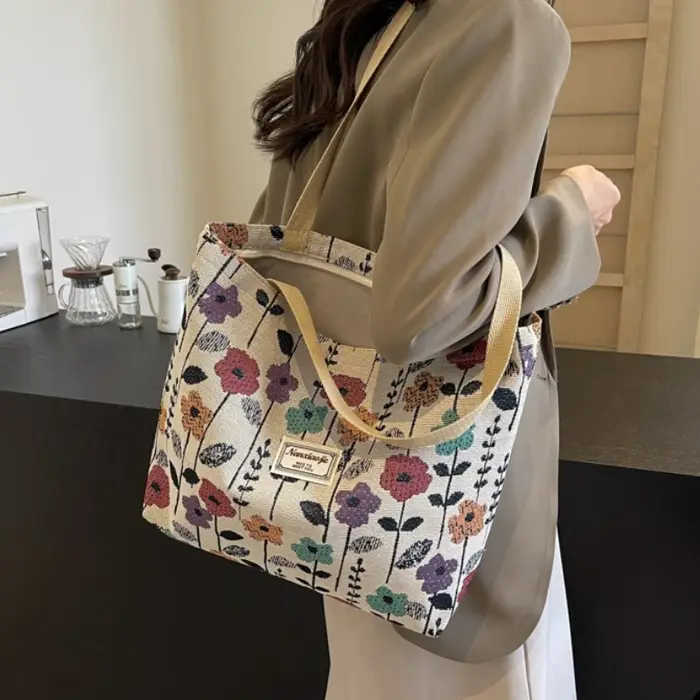 Sac fourre-tout en toile pour femmes
