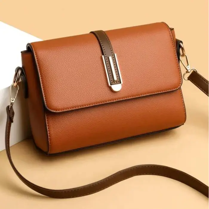 Sacs à bandoulière à rabat pour femmes, sacoche Vintage d'épissure, sac à main en cuir PU avec poche