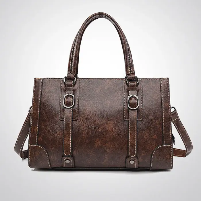Sac à main rétro marron pour femmes
