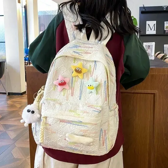 Sac à dos d'école tendance pour femme : sac de rangement spacieux pour collège et voyage - Organisateur de banlieue