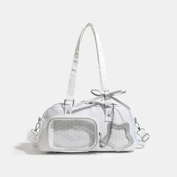Sac à bandoulière Kawaii Anime pour femme, grande capacité, sac transparent à bandoulière, style fra