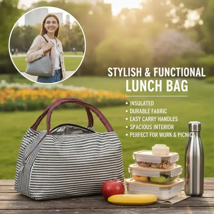 Sac isotherme portable pour boîte à bento