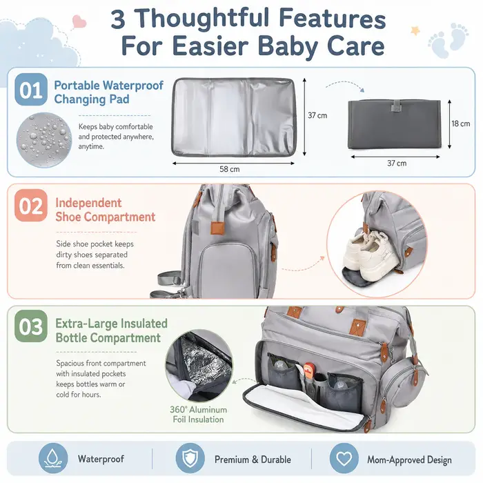 Sac à couches pour bébé
