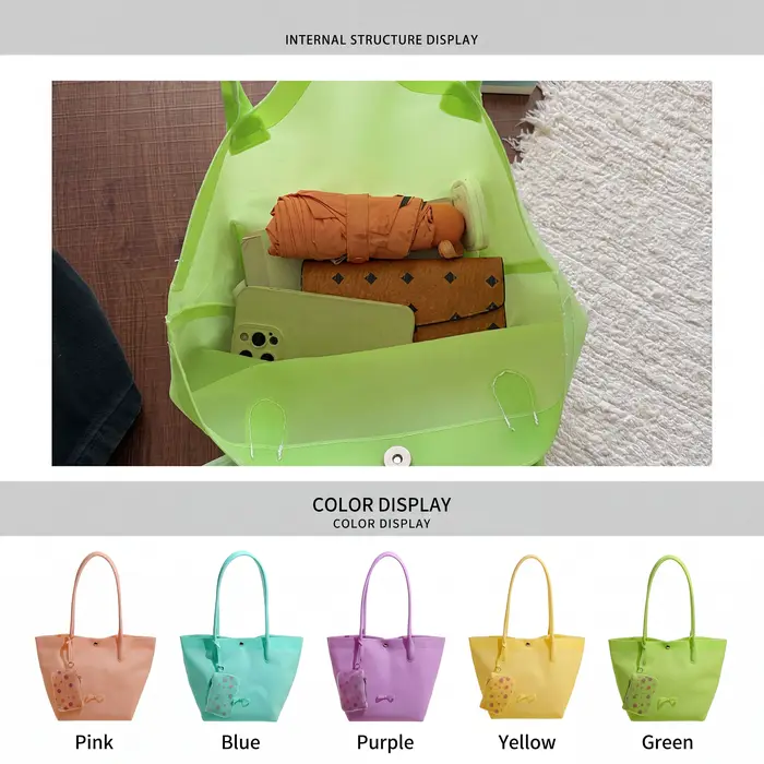 Sac fourre-tout transparent en PVC imperméable grande capacité 2026 KiiiKiii
