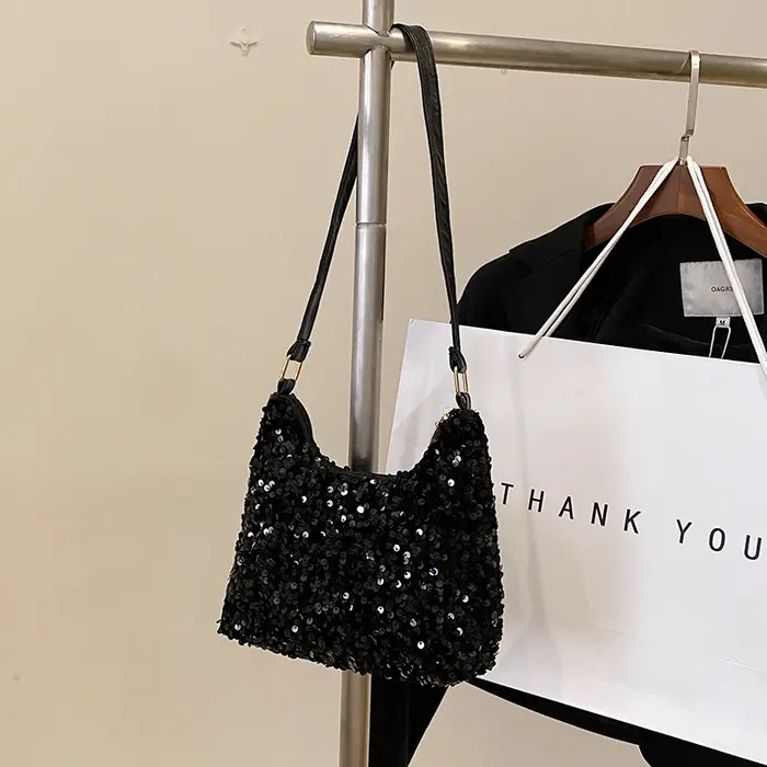 Sac Hobo décoré de paillettes pour femmes