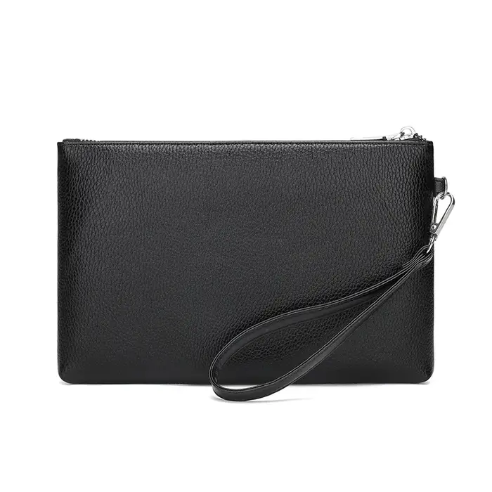 Pochette de jour en cuir PU souple pour homme