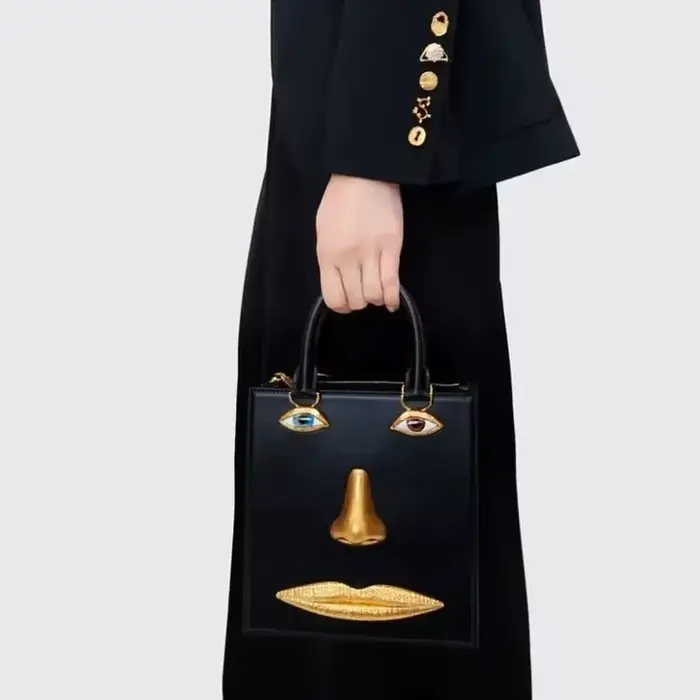 Sac à main pour femme en cuir noir de haute qualité
