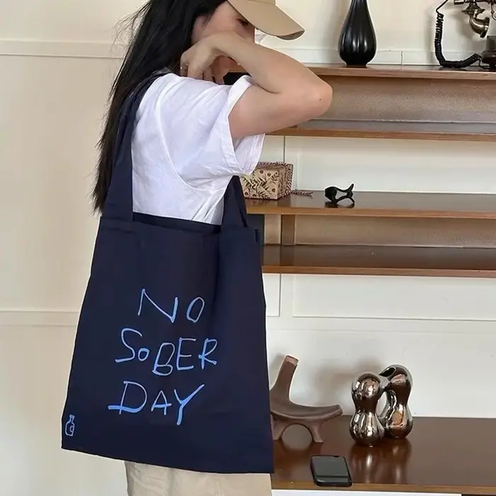 Sac en toile grande capacité pour femme – Nouvelle collection tendance coréenne polyvalente style décontracté – Sac à