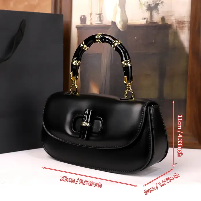 Le nouveau sac de selle à main en bambou 2025 est un petit sac à bandoulière polyvalent et haut de g