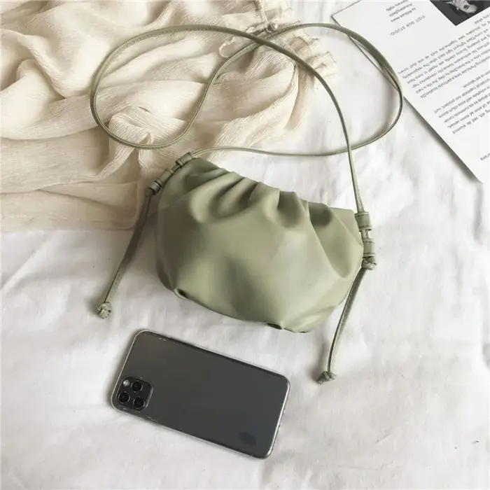 Sac à bandoulière plissé pour femme