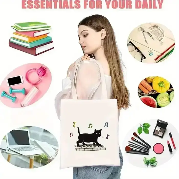 Sac fourre-tout chaton de dessin animé Kawaii