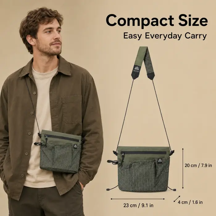 Sac à bandoulière léger imperméable X Pac en Nylon Ripstop petit sac