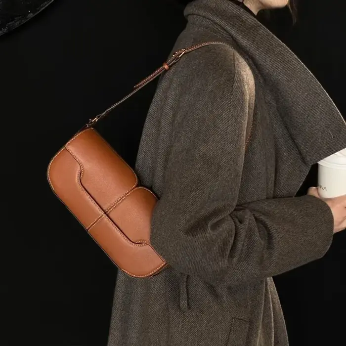 Sac à main unisexe en cuir véritable pour femme, modèle 2026, idéal pour le travail, les trajets quo