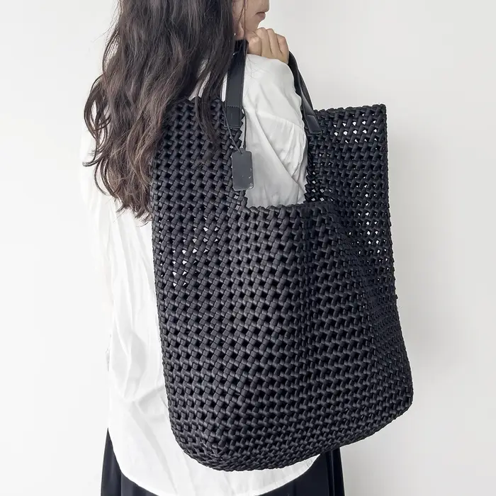 Sac à main tissé en néoprène pour femme