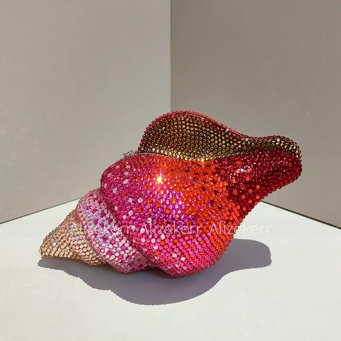 Sacs de soirée en cristal en forme de coquillage Alizekerr pour femmes