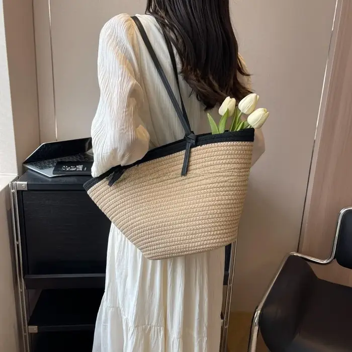 Nouveau panier de voyage tissage sac de paille femmes bandoulière plage mode sac