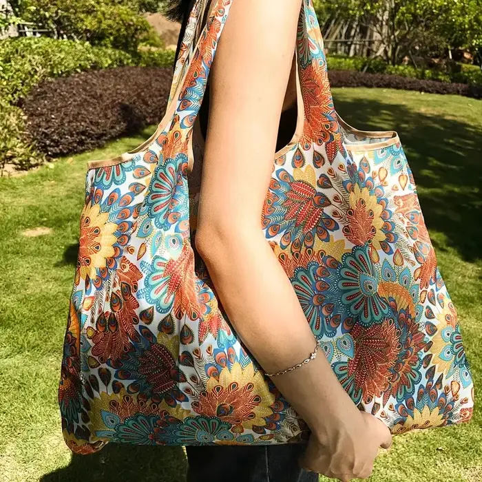 Sac d'épicerie de supermarché Portable pliable de grande capacité