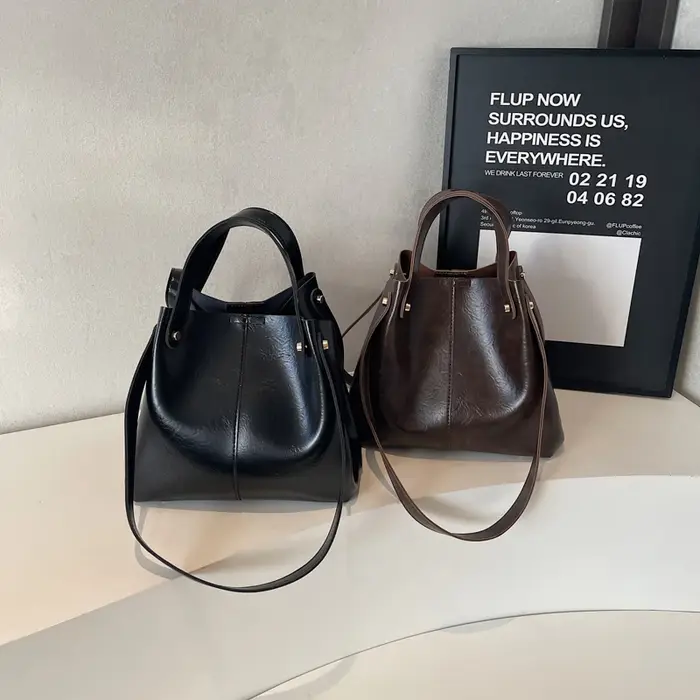 Sac fourre-tout en cuir souple pour femmes