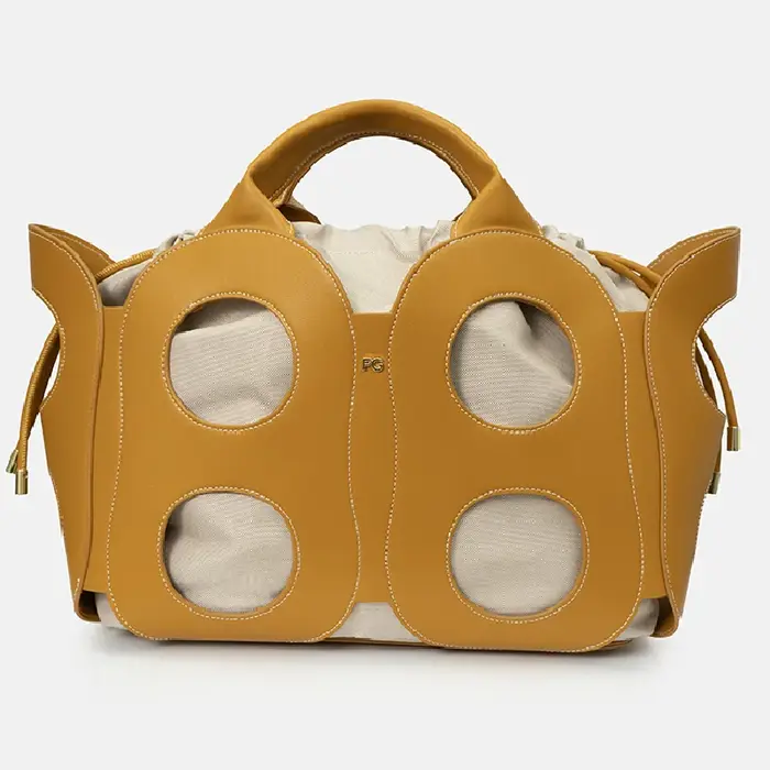 Sac à bandoulière PG pour femme en cuir grainé de qualité supérieure, sac fourre-tout élégant avec d