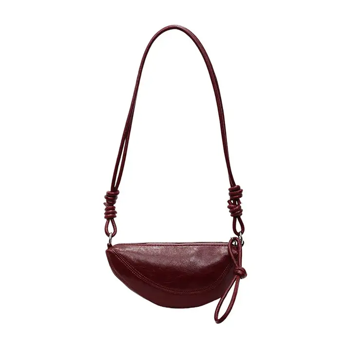 Sac à bandoulière en cuir souple en forme de dumpling pour femme, idéal pour les trajets quotidiens, sac polyvalent à porter en bandoulière ou sous le bras, tendance 2025