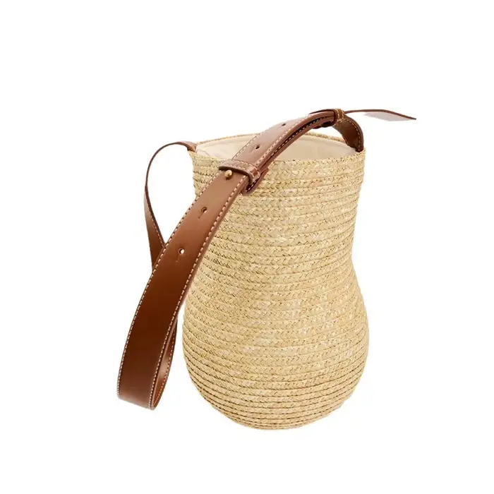 Sac à bandoulière tissé en forme de gourde pour femme