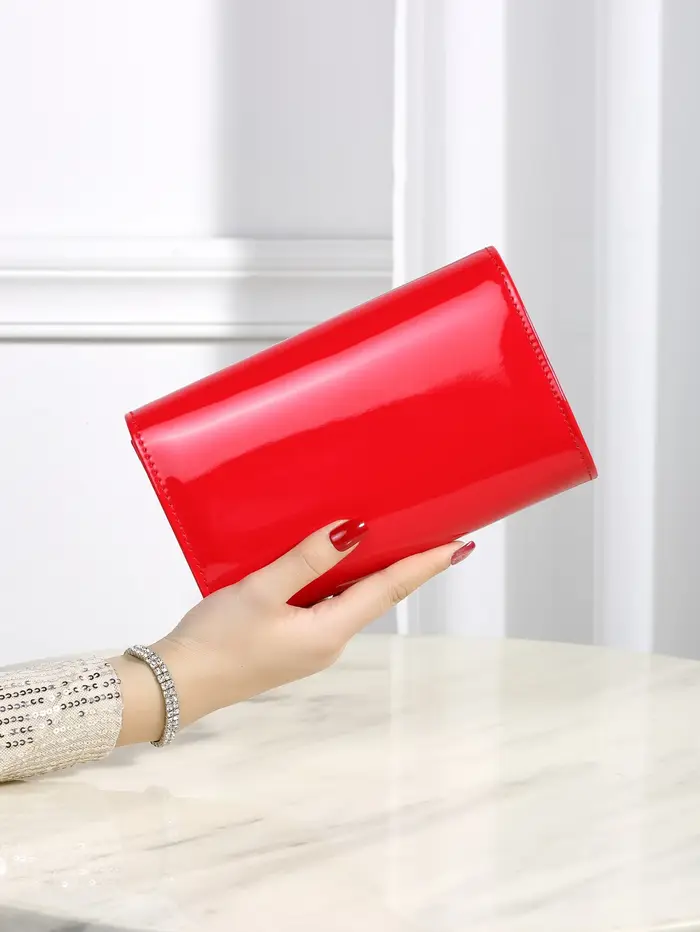 Pochette carrée en cuir PU pour femme