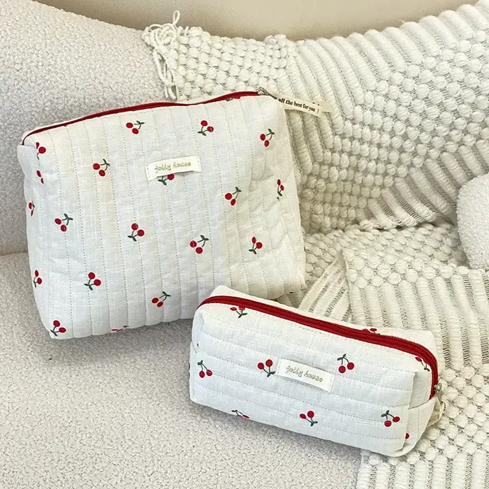 Sac de rangement de voyage en coton matelassé pour femmes