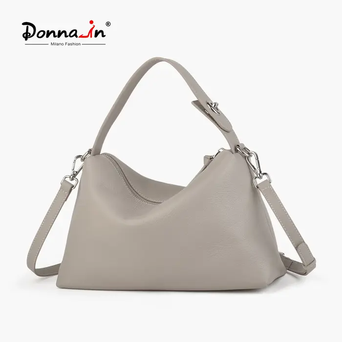 Donna-in – sac à main demi-lune en cuir de vache véritable pour femmes, sac à bandoulière Hobo en cu