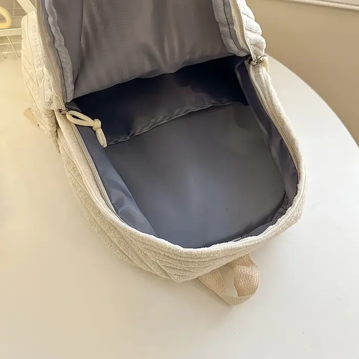Sac à dos en velours côtelé de style coréen