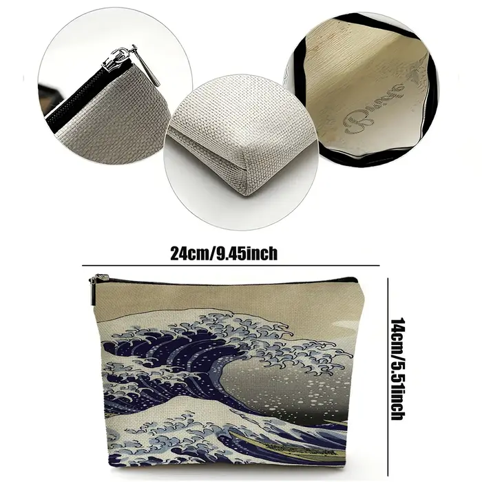 Paysage de Tokyo japon Art sac cosmétique Double impression fille sacs de maquillage mariage dame sac à main femmes portefeuille enfants pochette de rangement
