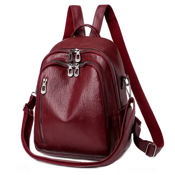 Sac à dos en cuir souple pour femme