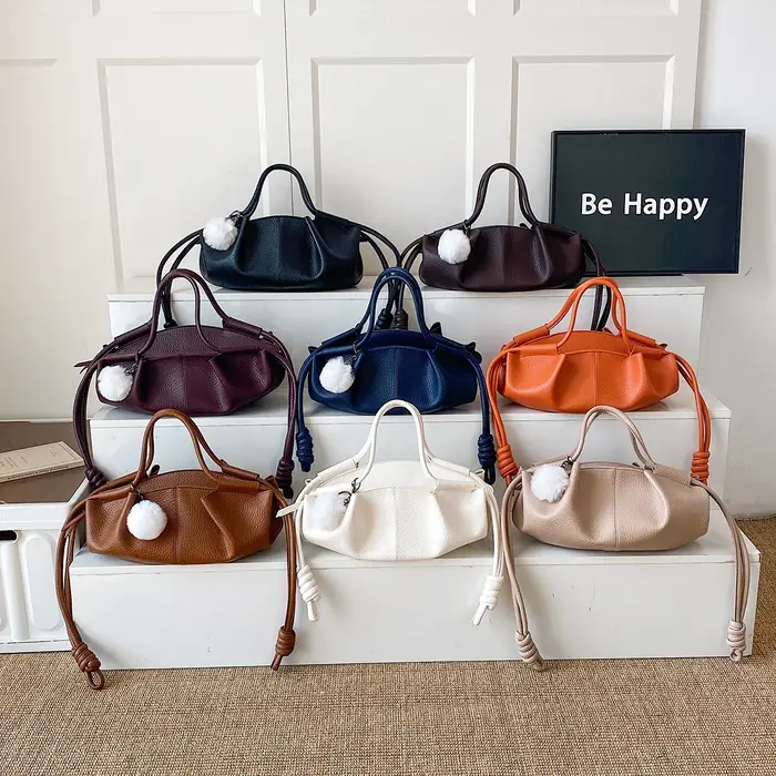 Sac à main orange en cuir PU de haute qualité