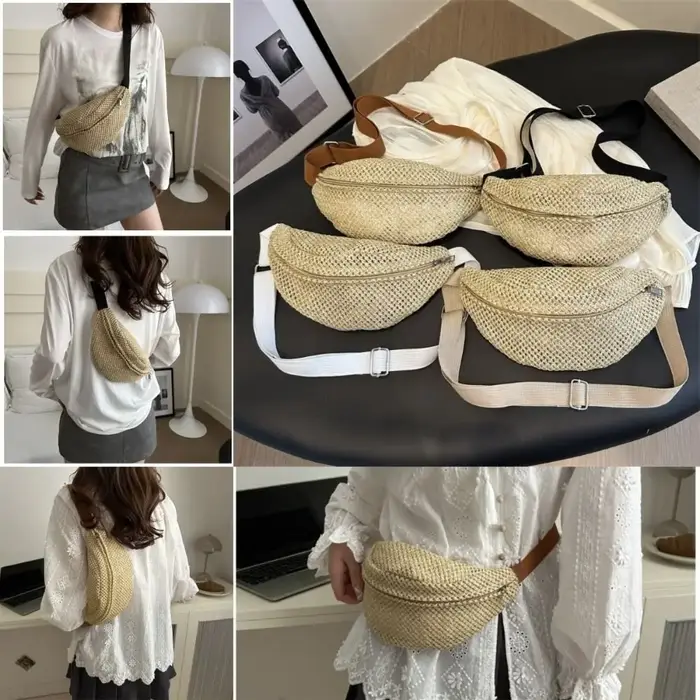 Sac banane tressé de vacances