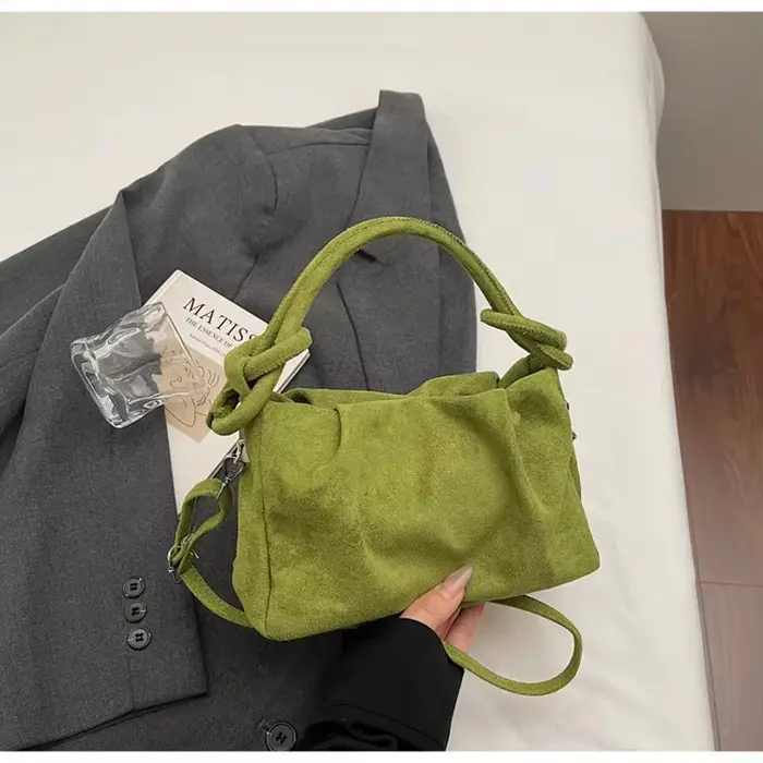 Nouveau sac bandoulière rétro en daim pour femme