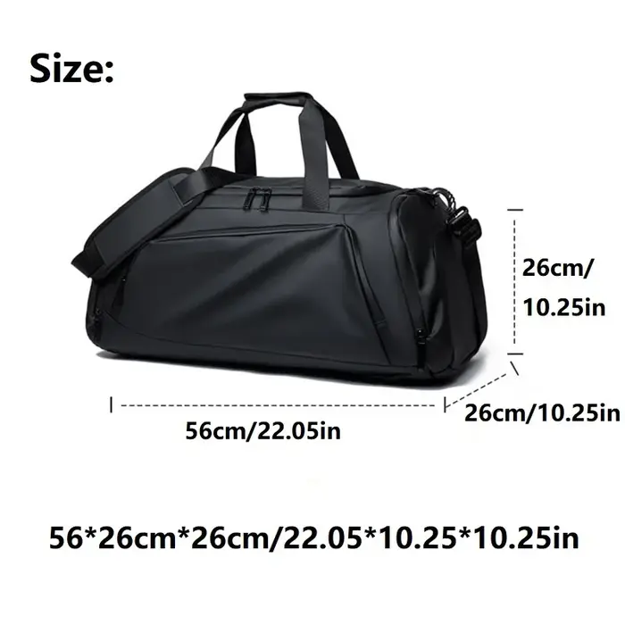 Sac de sport pour hommes, sac d'entraînement de grande capacité avec pochette pour chaussures, sac à