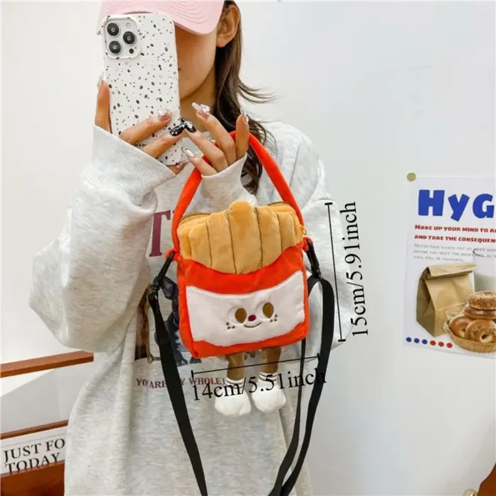 Sac à main tendance en forme de frites