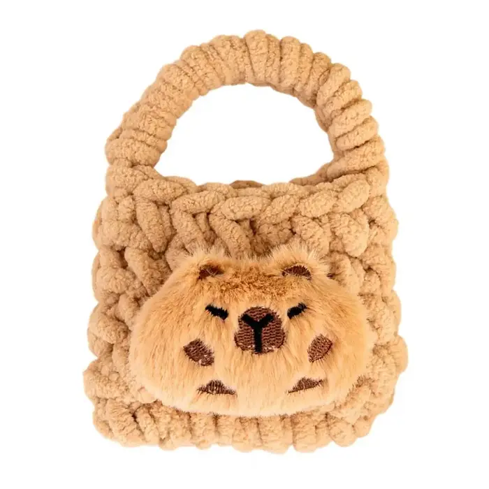 Petit sac en crochet fait main, adorable porte-monnaie en tricot, porte-clés, porte-rouge à lèvres p