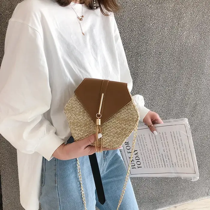 Sac à main en rotin pour femmes