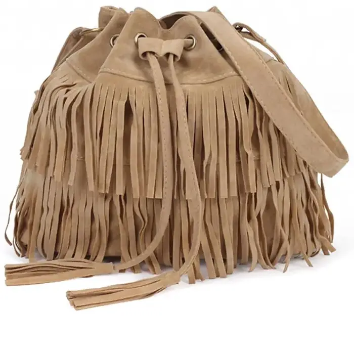 Sac à main à franges en daim pour femmes