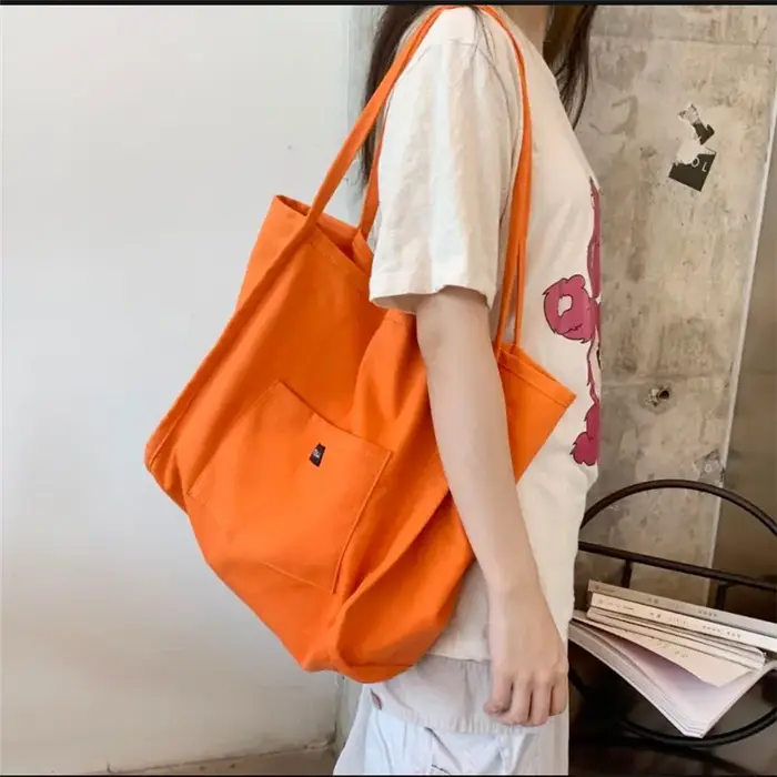 Sac en toile de haute qualité réutilisable Shopping sac à bandoulière femmes Simple décontracté usage quotidien sac à