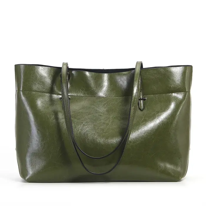 Sac à main en cuir véritable marron pour femme