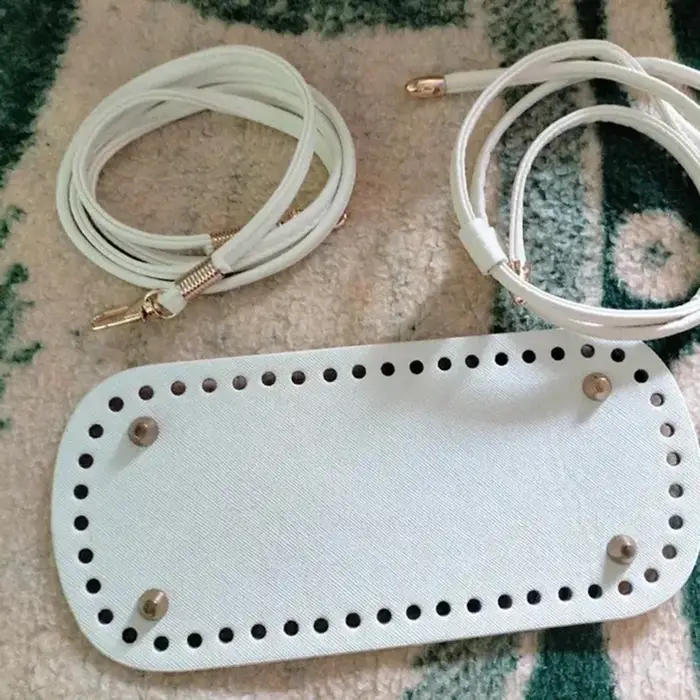 3 pièces sac tricoté sangle inférieure accessoires bricolage tissé à la main sac poignée