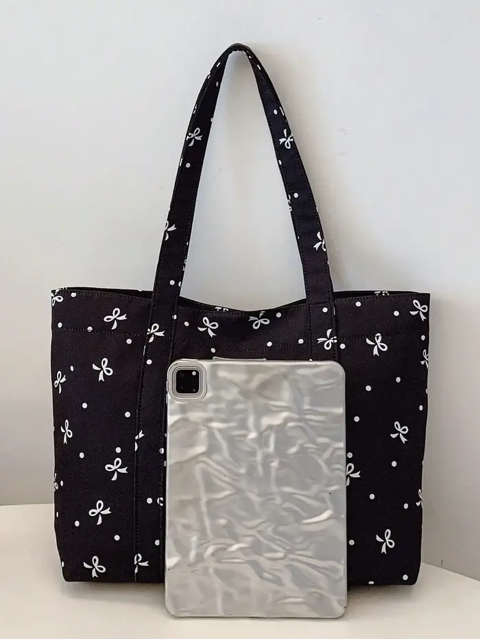 Sac fourre-tout à motif nœud mignon