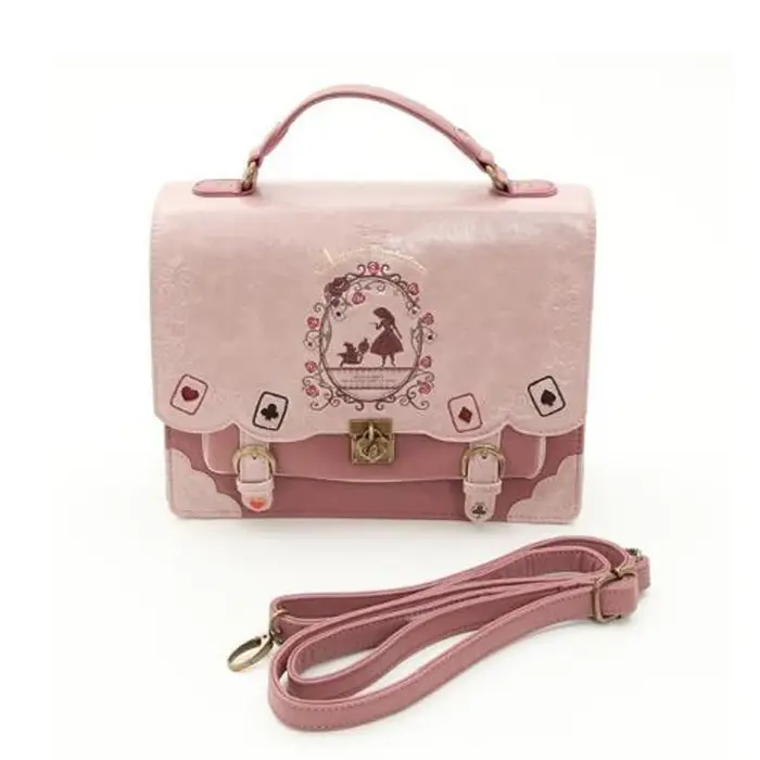 Alice au pays des merveilles sacs à bandoulière Axes Femme sac d'école Vintage cartes à jouer sac à main en cuir J212