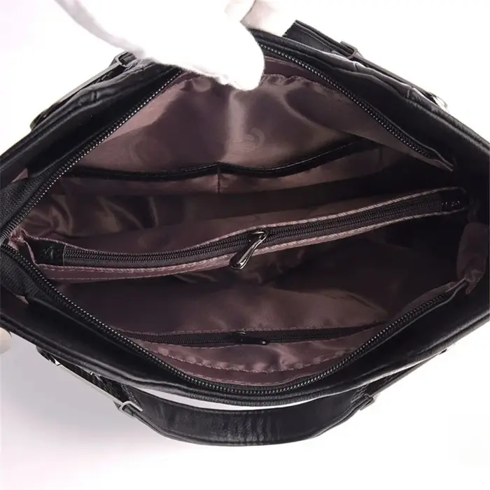 Sac à main en cuir souple pour femme, sac à main minimaliste polyvalent décontracté, sac fourre-tout élégant pour les trajets quotidiens