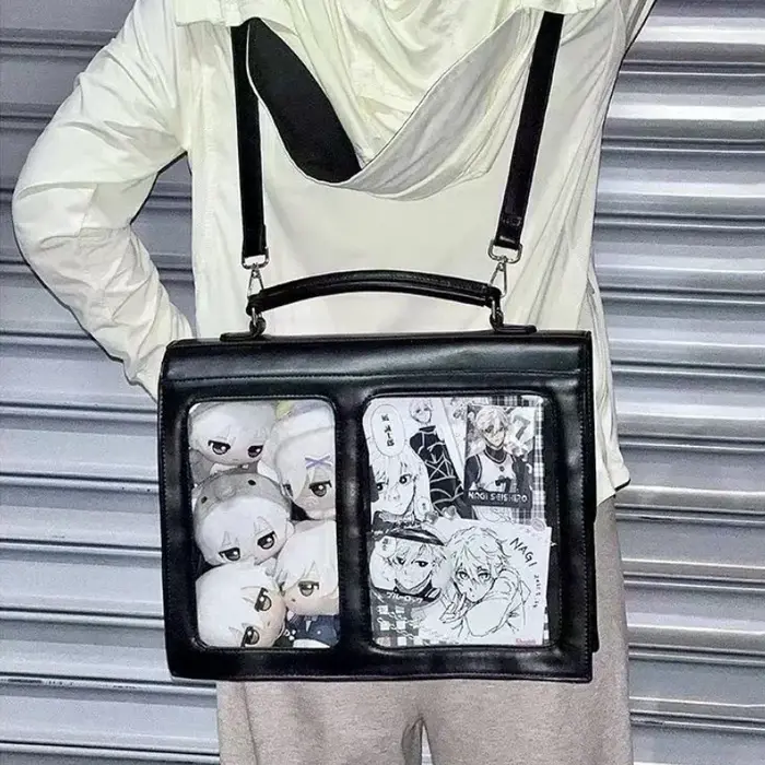 Niche japonaise transparente Ita sac décontracté grande capacité fille épaule sac à bandoulière à la mode Ulzzang étudiant sac à dos ItaBag