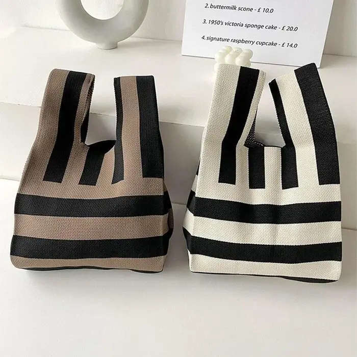 Sac à main en tricot fait à la main pour femme