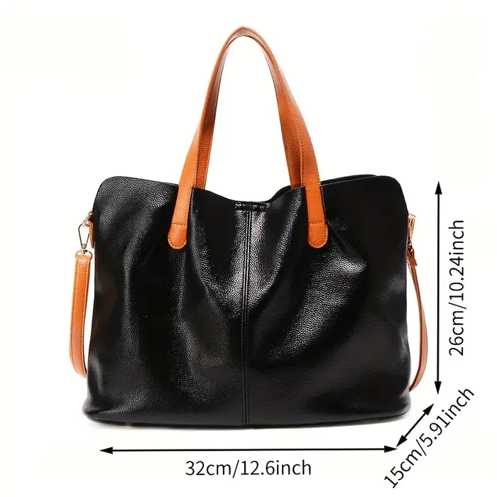 Sac à main de bureau de grande capacité pour femme chic et élégant - Sac à bandoulière - Sac fourre-tout