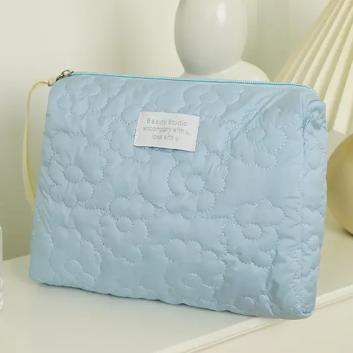 Nouveau motif de fleur femmes trousse de maquillage articles de toilette organisateur de cosmétiques sac à fermeture