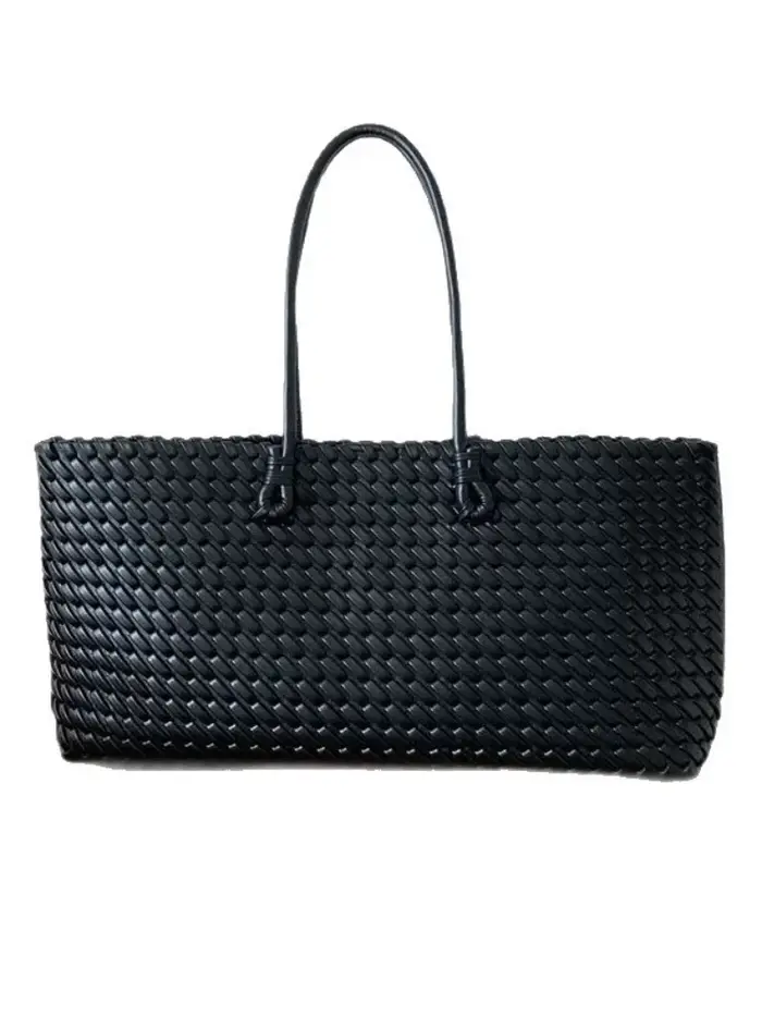 Sacs à main de luxe tissés en cuir végétalien pour femmes